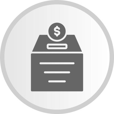 Bağış Kabartma Çemberi Gri Simgesi