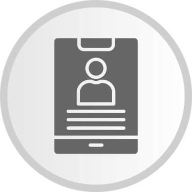 Akıllı Telefon Gri Çember Simgesi