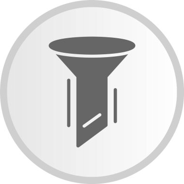 Filtre Kabartma Çemberi Gri Simgesi