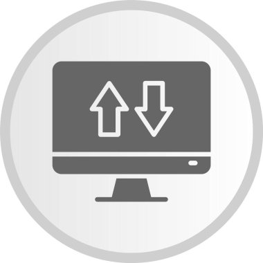 Veri Görselleştirme Kabartması Gri Çember Simgesi