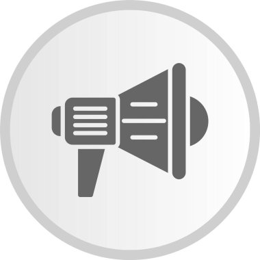 Reklam Kabartma Çemberi Gri Simgesi