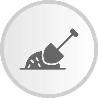 Küre Kabartma Çemberi Gri Simgesi