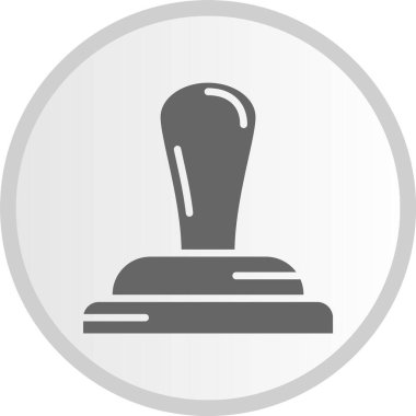 Damga Kabartma Çemberi Gri Simgesi