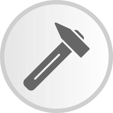 Çekiç Kabartma Çemberi Gri Simgesi Seç