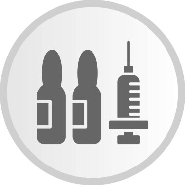 Enjeksiyon Gri Çember Simgesi