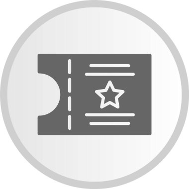 Bilet Kabartma Çemberi Gri Simgesi