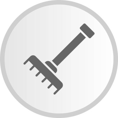 Tırmık Kabartma Çemberi Gri Simgesi