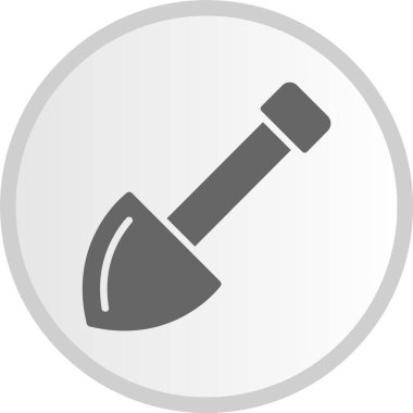 Kürek Kabartma Çemberi Gri Simgesi