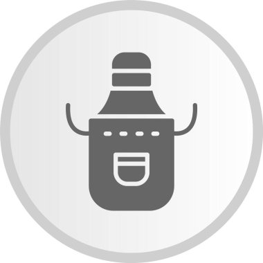 Önlük Kabartması Çember Gri Simge