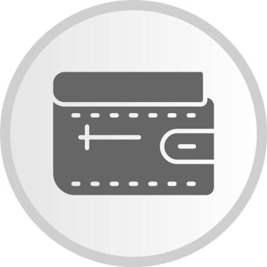 Cüzdan Kabartma Çember Gri Simge