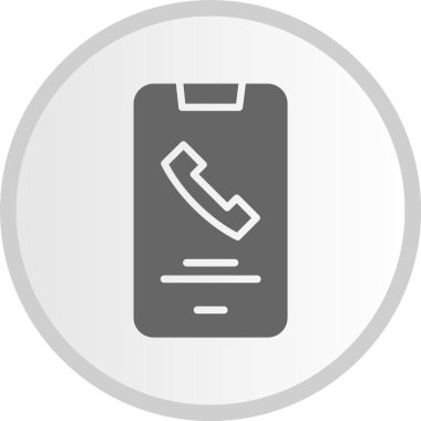 Glyph Çemberi Gri Simgesi Çağır