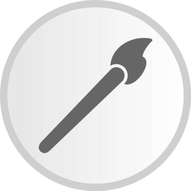 Fırça Kabartması Gri Çember Simgesi