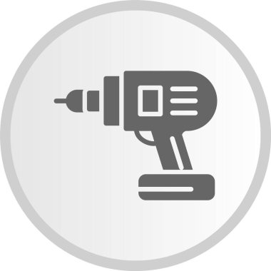 Sondaj Kabartması Gri Çember Simgesi