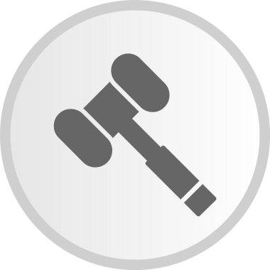 Çekiç Kabartma Çemberi Gri Simgesi