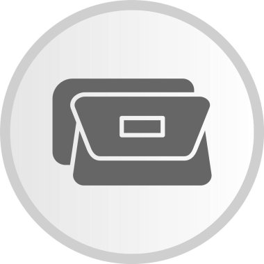 El Çantası Kabartma Çemberi Gri Simge