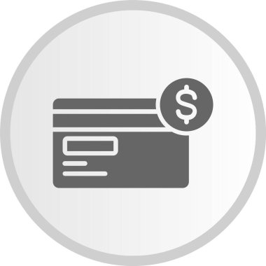 Ödeme Yöntemi Gri Çember Simgesi