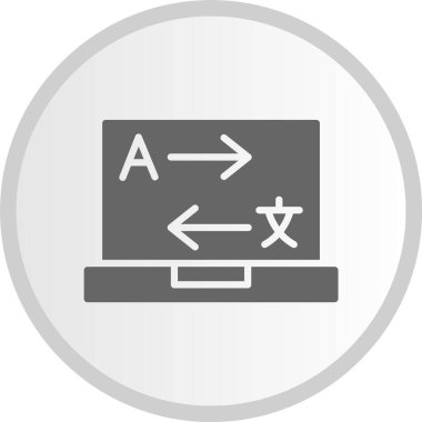 Bilgisayar Kabartma Çemberi Gri Simgesi