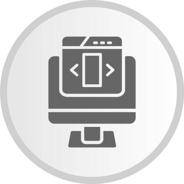 Ui Tasarım Gri Çember Simgesi