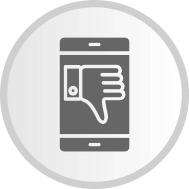 Cep Telefonu Kabartma Çemberi Gri Simgesi