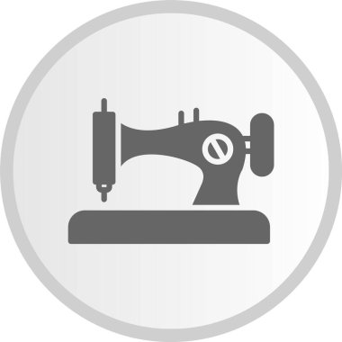 Dikiş makinesi Gri Çember Simgesi