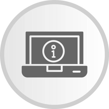 Bilgi Kabartma Çemberi Gri Simgesi