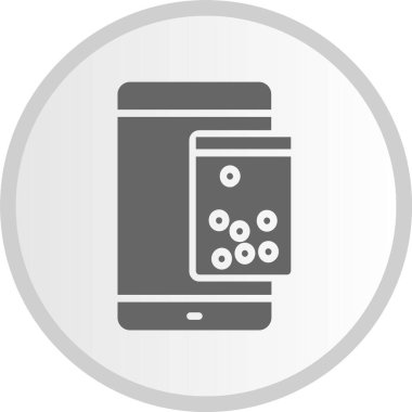 Akıllı Telefon Gri Çember Simgesi