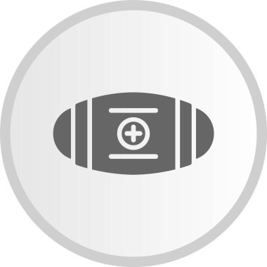 Tıbbi Maske Gri Çember Simgesi