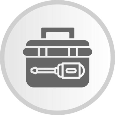 Araç Kutusu Kabartma Çemberi Gri Simge