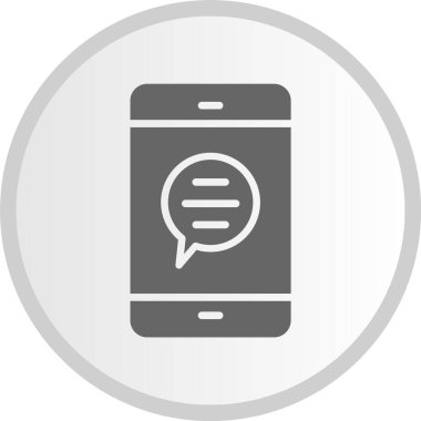 Akıllı Telefon Gri Çember Simgesi