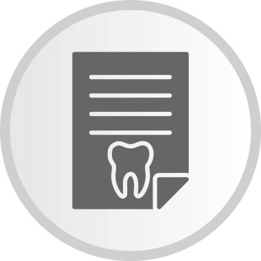 Diş Hekimi Raporu Gri Çember Simgesi