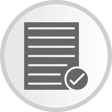 Kontrol Edildi Gri Çember Simgesi