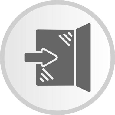 Giriş Kabartması Gri Çember Simge Çemberi Gri Simge Simgesi