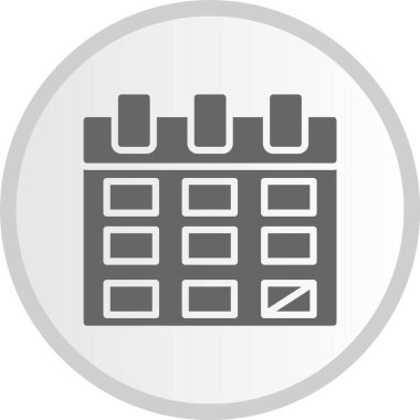 Takvim Gri Çember Simgesi