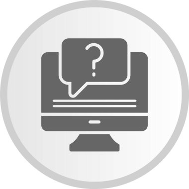 Tavsiye Vektörü Kabartma Çemberi Gri Simgesi