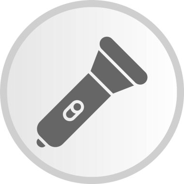 Flash Işığı Kabartma Çemberi Gri Simgesi