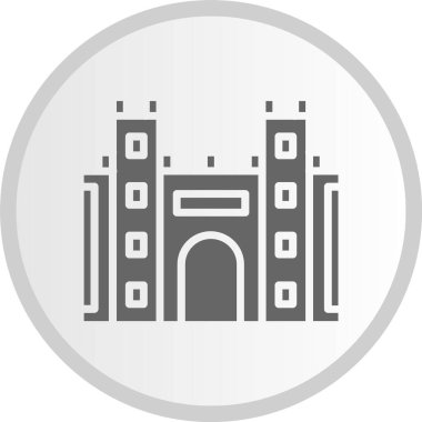 Güçlendirme Kabartması Gri Çember Simgesi