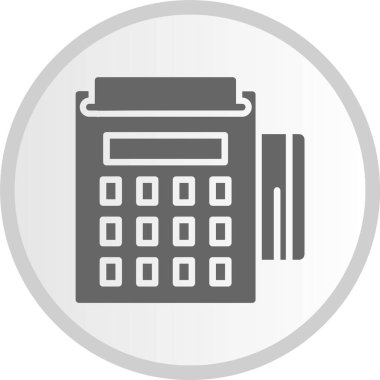 Pos Terminal Kabartma Çemberi Gri Simge