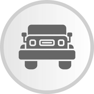 Jeep Kabartma Çemberi Gri Simgesi