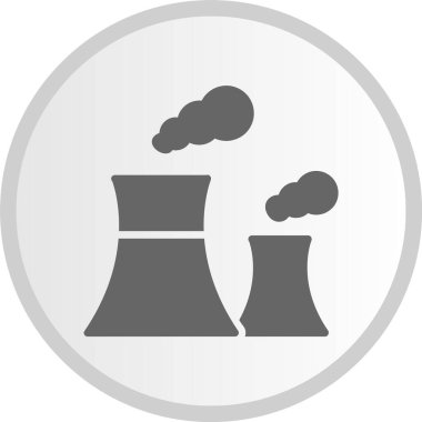 Kirlilik Kabartması Gri Çember Simgesi