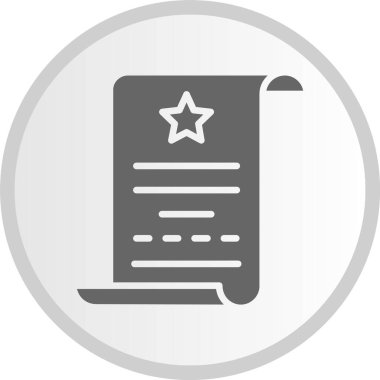 Parşömen Kabartması Gri Çember Simgesi