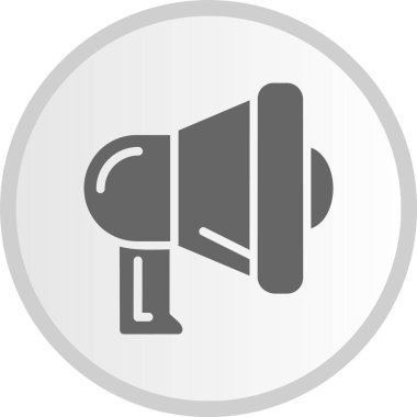 Megafon Çember Gri Simge