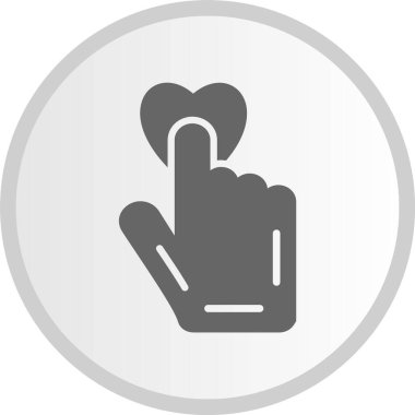 Dürüstlük Kabartması Gri Çember Simgesi