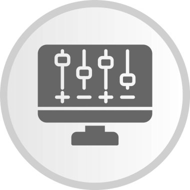 Cilt Kabartması Gri Çember Simgesi