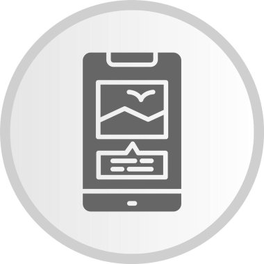 Yorum Kabartması Gri Çember Simgesi