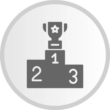 Birincilik Ödülü Gri Çember Simgesi