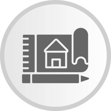 Yapı Çizim Çemberi Gri Simgesi