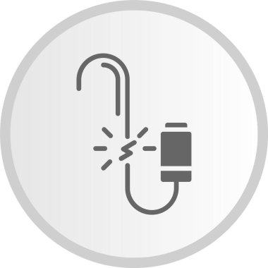 Kırık Kablolar Çemberi Gri Simgesi