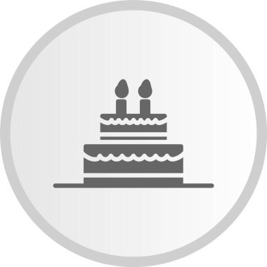 Parti Kabartma Çemberi Gri Simgesi