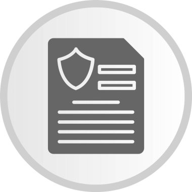 Belge Kabartma Çemberi Gri Simgesi