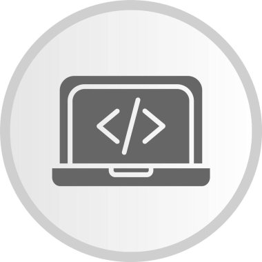 HTML Kabartma Çemberi Gri Simgesi